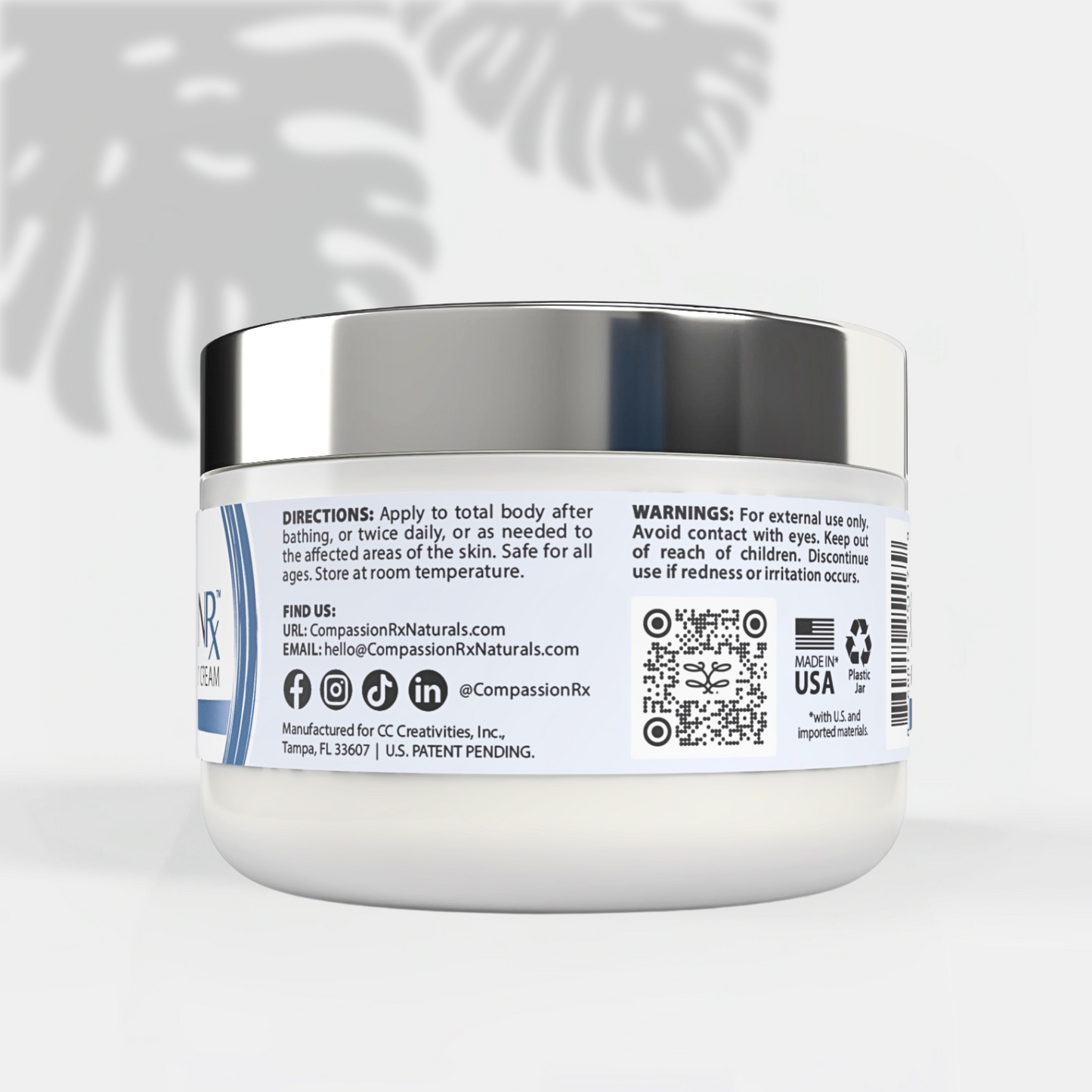 CompassionRx -All-Natural THERAPEUTIC Body Cream